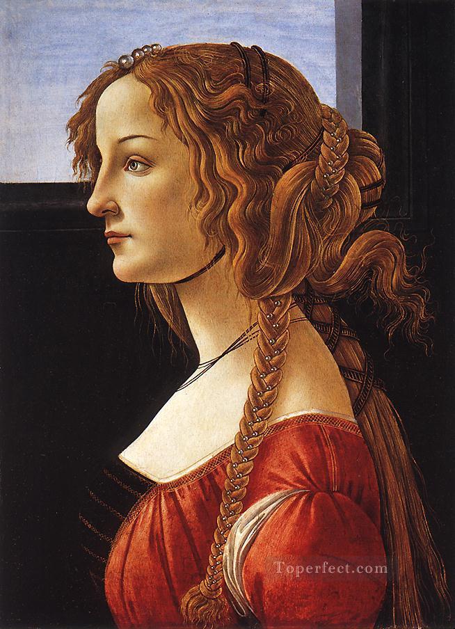 若い女性の肖像 サンドロ・ボッティチェッリ油絵